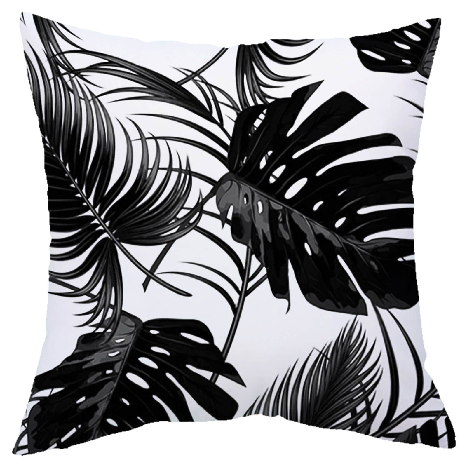 Koristetyynynpäällinen Black Leaves, 45 x 45 cm